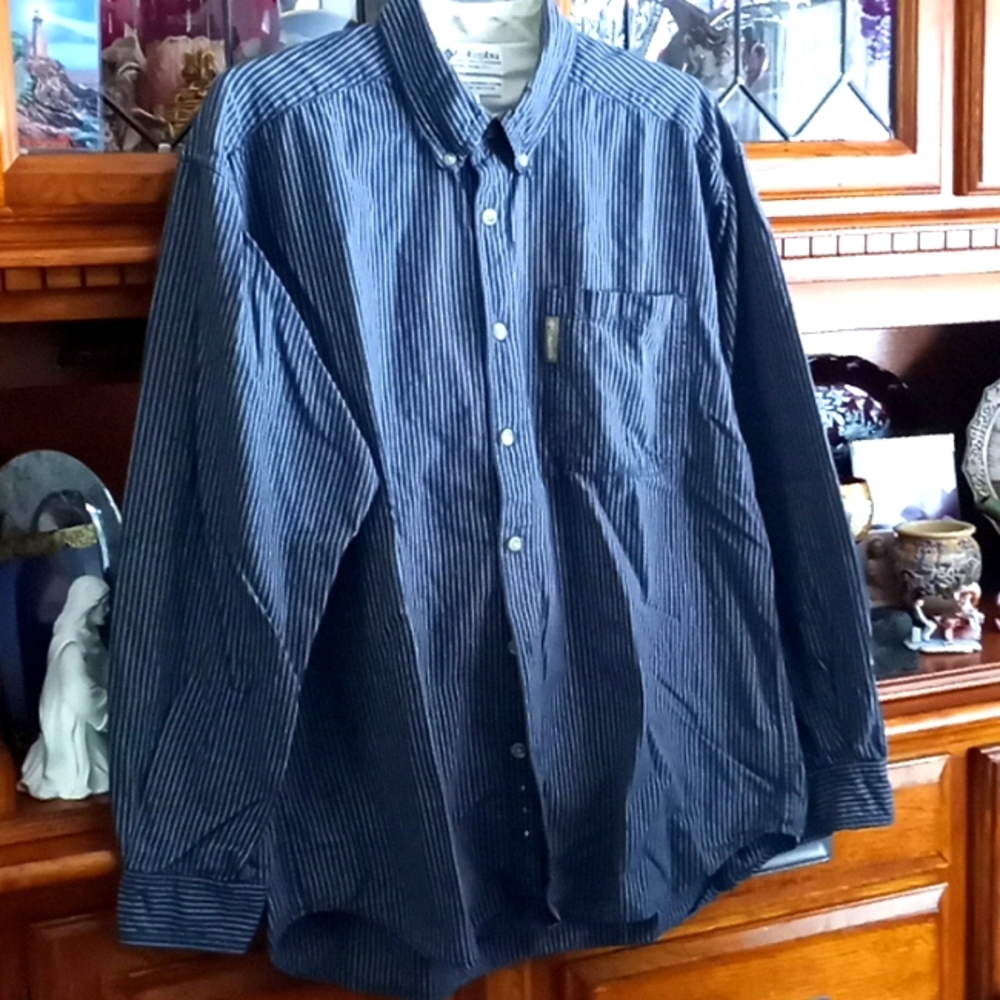 Columbia Men's Shirt, Blue with white, size L, nice condition